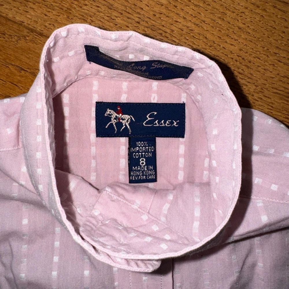 Girls Essex Long Sleeve Cotton Button down Shirt size 8 - Picture 4 of 6